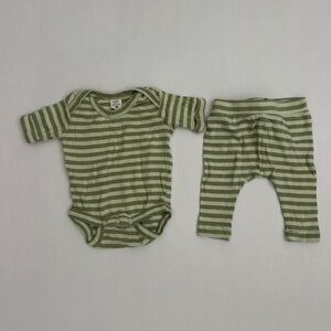 Kate Quinn Sage Striped Baby Onesie